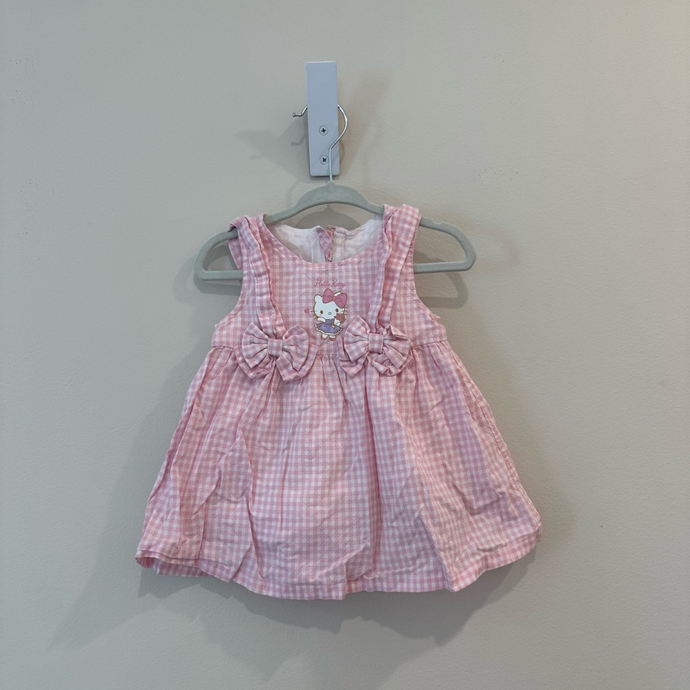 Hello Kitty Pink Gingham Dress for Kids Size 3-6M